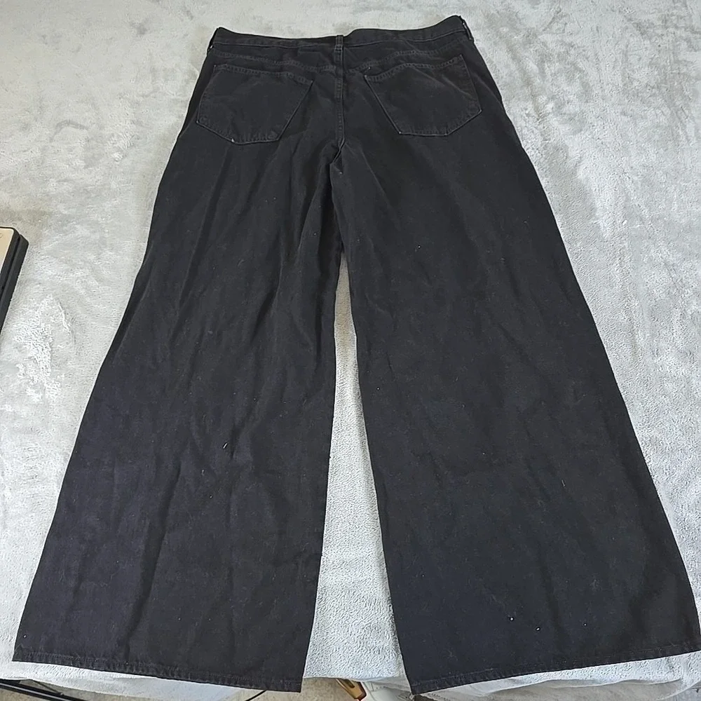 Universal‎ Threads  Jeans Womens 16R Black High-Rise Sailor Wide Leg Casual